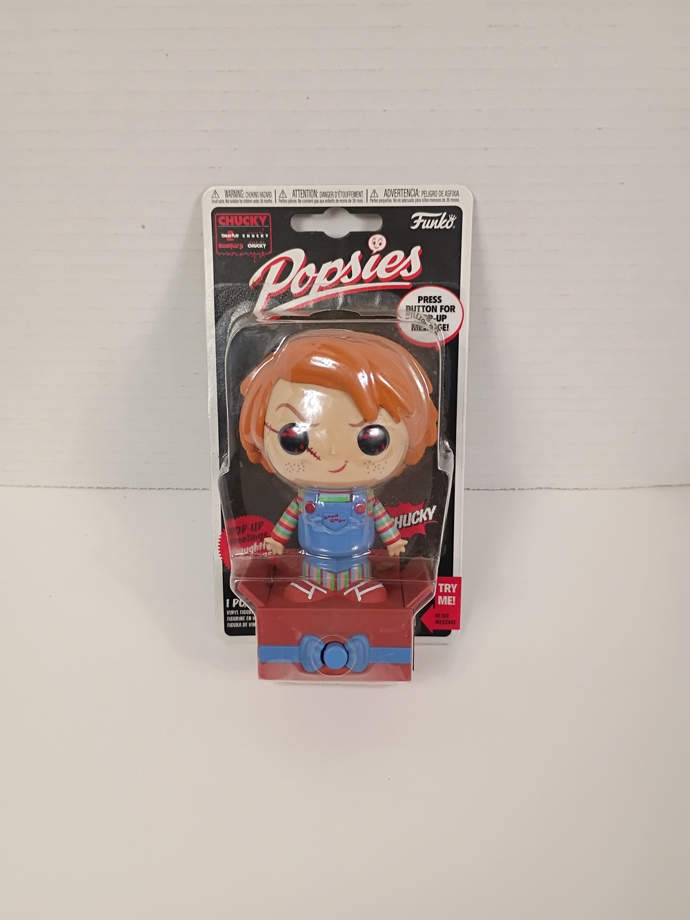 Brand New Funko Popsies Child's Play Chucky With Push Button To Pop-up Message